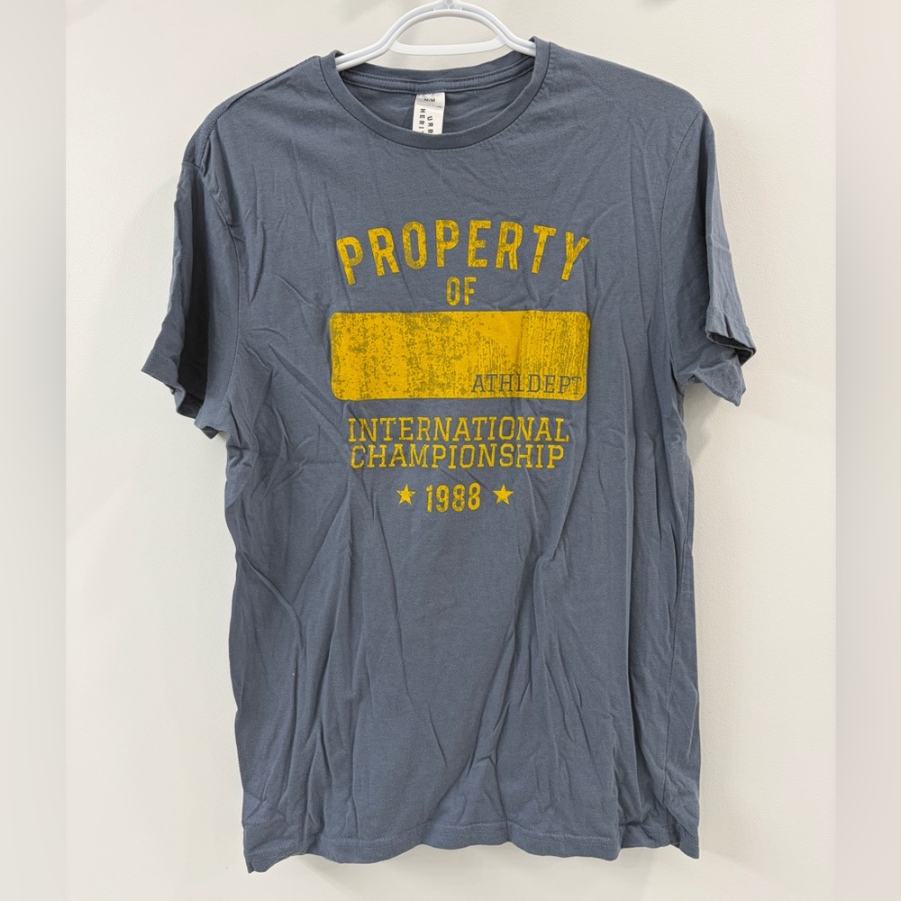 Blue and Yellow Graphic Tee - Medium